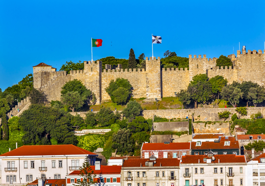 Castle Castelo sv. Jiri Lisbon Portugal  shutterstock_548082178 