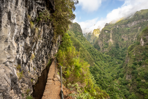 Landscape of Levada do Caldeirão Verde and Caldeirão do Infern s